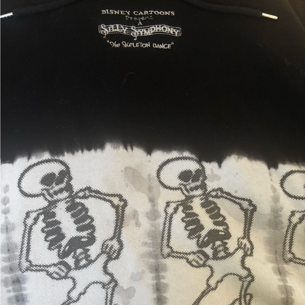 Silly Symphony dancing skeletons crop hoodie